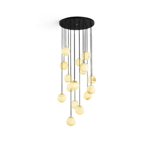 Alabaster Balls Cluster Chandelier
