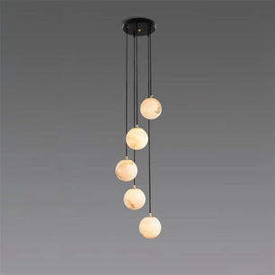 Alabaster Balls Cluster Chandelier