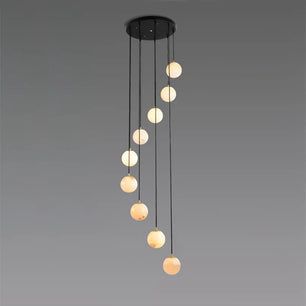 Alabaster Balls Cluster Chandelier
