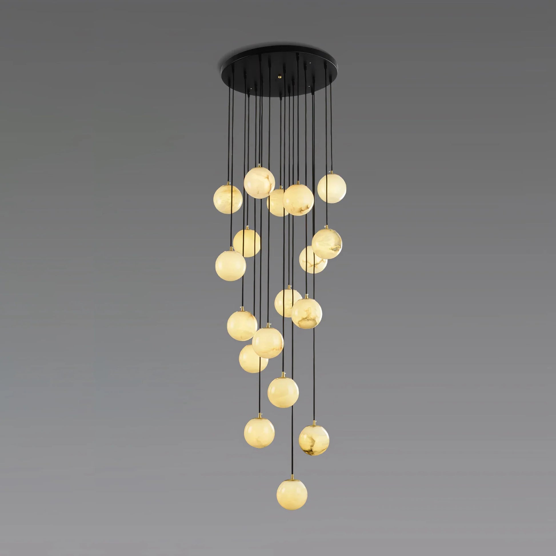 Alabaster Balls Cluster Chandelier